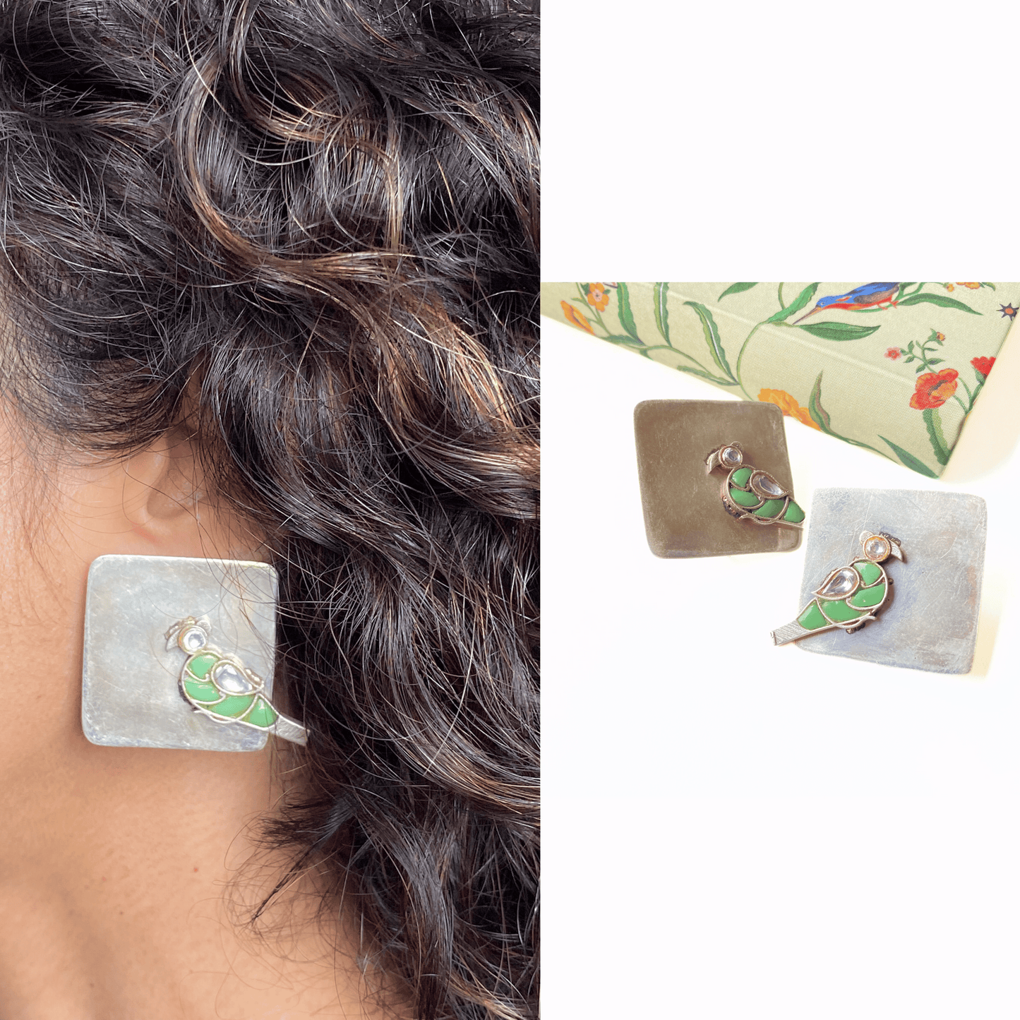 Love Birds (Square Studs)