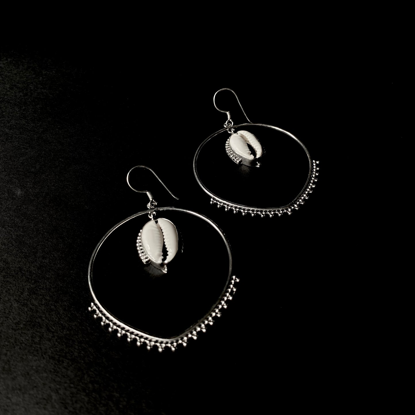 Amed ~ Cowrie Shell Hook Earrings
