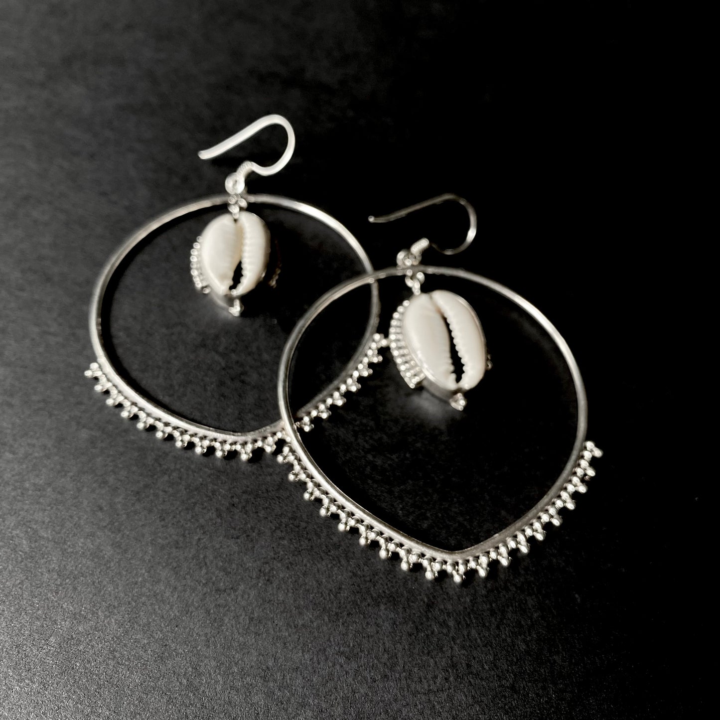 Amed ~ Cowrie Shell Hook Earrings