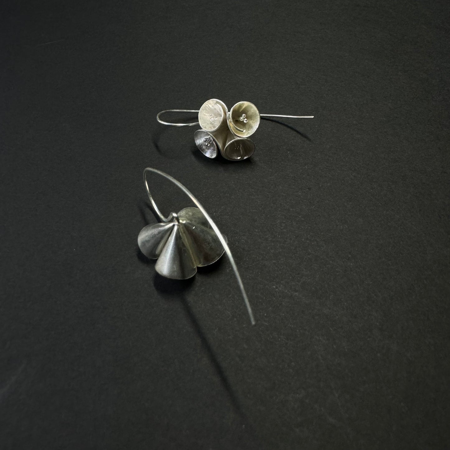 Blue Point ~ Bell Flower Hook Earrings