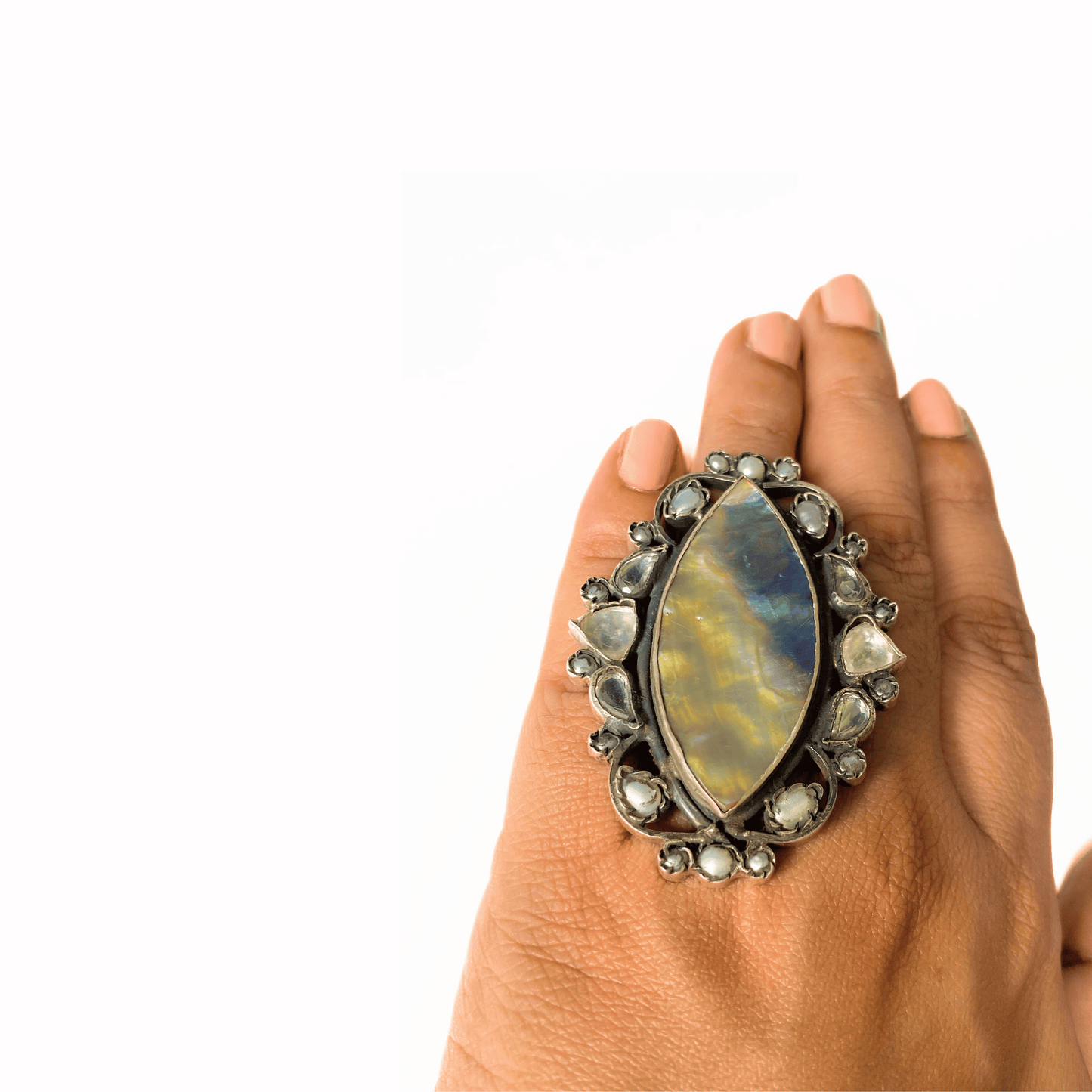 Mother of Pearl Statement ring